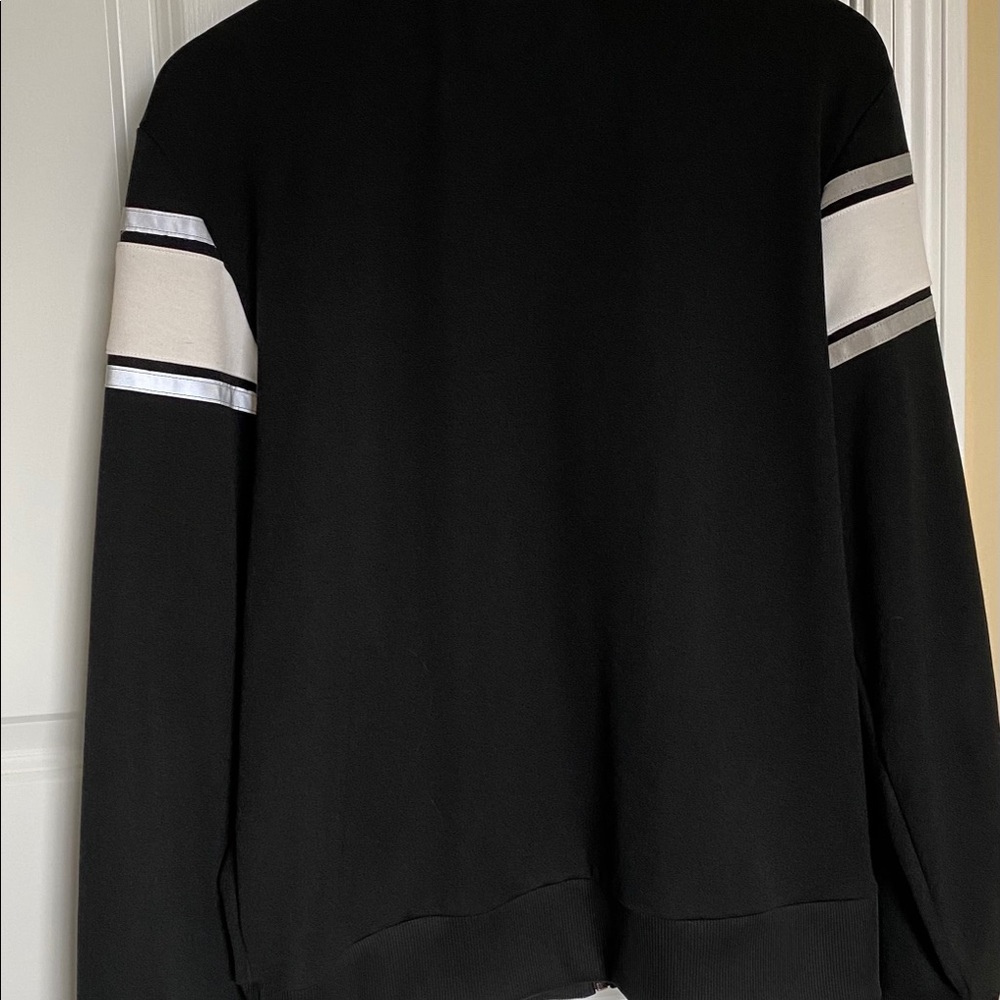 Express Mens L Track Jacket 90s Black Reflective - Picture 4 of 7